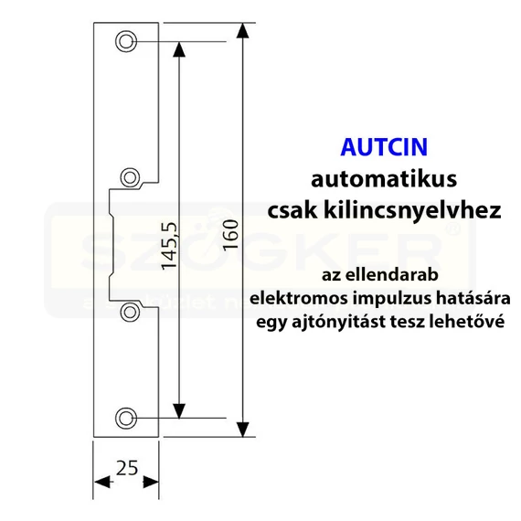 TESA CERAUTCIN AI ZÁRTEST ELLENDB EL. STANDARD IMPULZUS MŰKÖDTETÉSŰ RÖVID