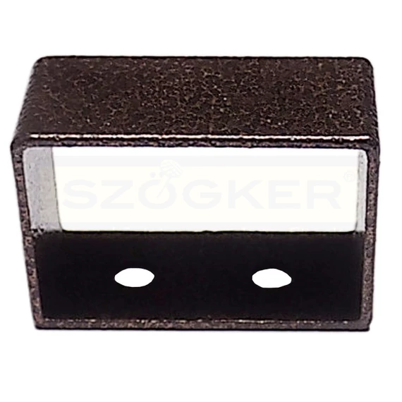 HEVEDERZÁR ALKATRÉSZ BARNA ZÁRT FÜL FOGADÓ 60*40mm SIMA MAGYAR M1