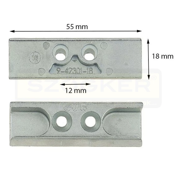 ZÁRÓDARAB TÖBBP. ZÁRTESTHEZ 18*8mm HG. GÖRGŐHÖZ FA FALC, GU EUROPA 9423011801