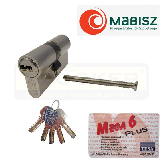 TESA MEGA-6 KÁRTYÁS CIL.ZÁRBET PONTF. 3KULCS 50/50 NIKKEL REGISZTRÁLTKULCSMÁSOLÁS