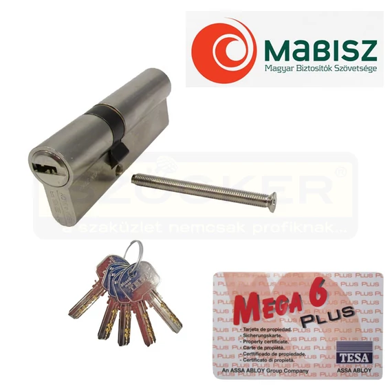 TESA MEGA-6 KÁRTYÁS CIL.ZÁRBET PONTF. 5KULCS 30/45 NIKKEL REGISZTRÁLTKULCSMÁSOLÁS