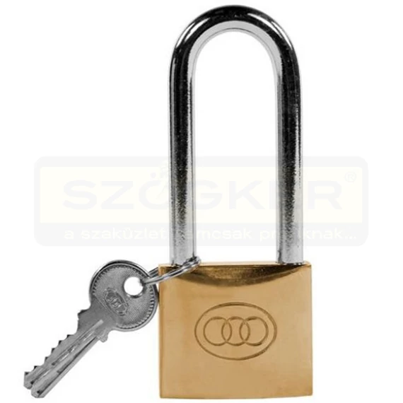 HOSSZÚKENGYELES LAKAT 38mm SÁRGARÉZ 3 KULCS D6mm KENGYEL TRI-CIRCLE