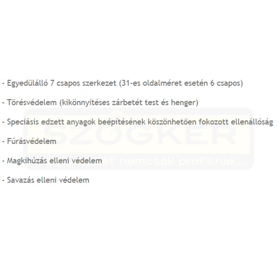 CIL.ZÁRBETÉT PONFURATOS 31/31 3 AZ 1-BEN VARIÁLHATÓ KULCSOK MUL-T-LOCK 80001125 UTOLSÓDB