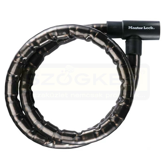 MASTERLOCK 8218EURDPS ACÉLKÁBEL RUGALMAS KULCSOS 2M HOSSZÚ, 30mm ÁTMÉRŐ