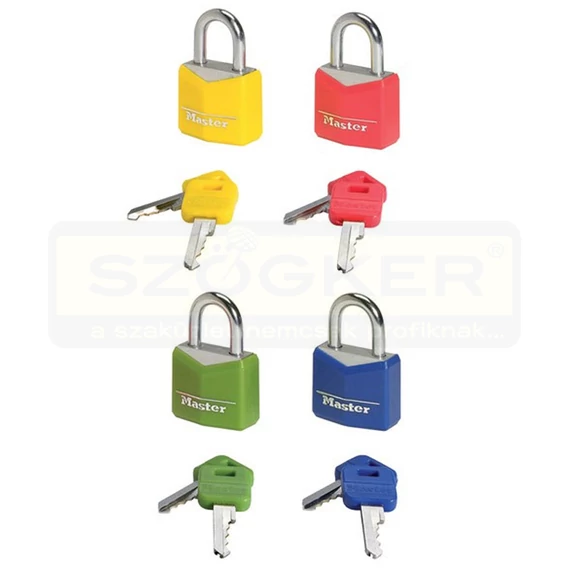 MASTERLOCK 9131EURD LAKAT 30mm MŰANYAGBEVONAT ALUMÍNIUM SZÍNES