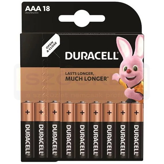 DURACELL MN2400 MIKRÓ CERUZAELEM 1.5V AAA LR03 BASIC 18DB/CSOMAG