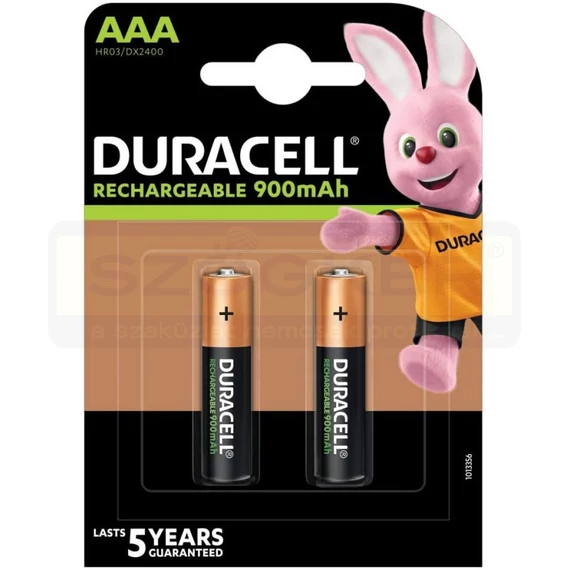 DURACELL AAA 900mAh MIKRÓ CERUZA AKKU TÖLTHETŐ HR03 1,2V NiMH 2DB/CSOMAG