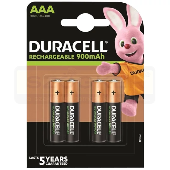 DURACELL AAA 900mAh MIKRÓ CERUZA AKKU TÖLTHETŐ HR03 1,2V NiMH 4DB/CSOMAG