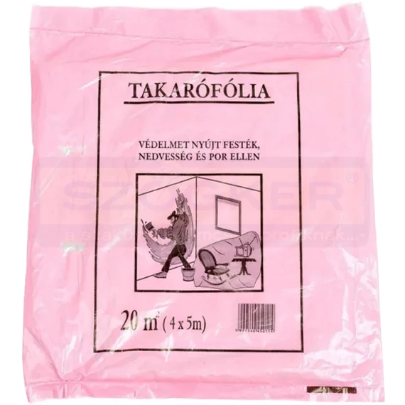 TAKARÓFÓLIA 4M*5M SZÍNTELEN NAGYON VÉKONY MAGYAR RÓZSASZÍN CSOM.