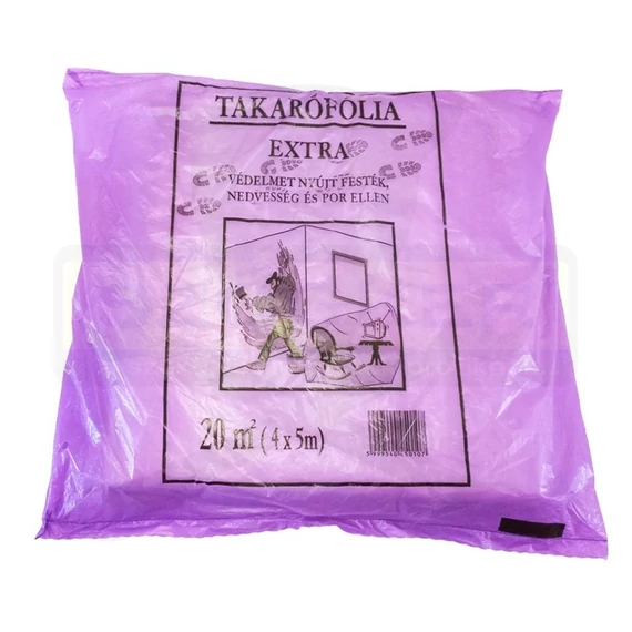 TAKARÓFÓLIA 4M*5M LÉPÉSÁLLÓ SZÍNTELEN EXTRA KÖZÉPVÉKONY MAGYAR LILA CSOM.