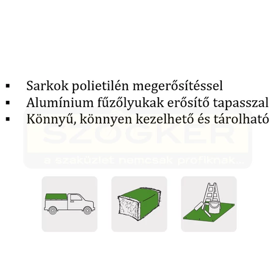 TRUPER LP-34V TAKARÓPONYVA 3*4m 12m2 ZÖLD