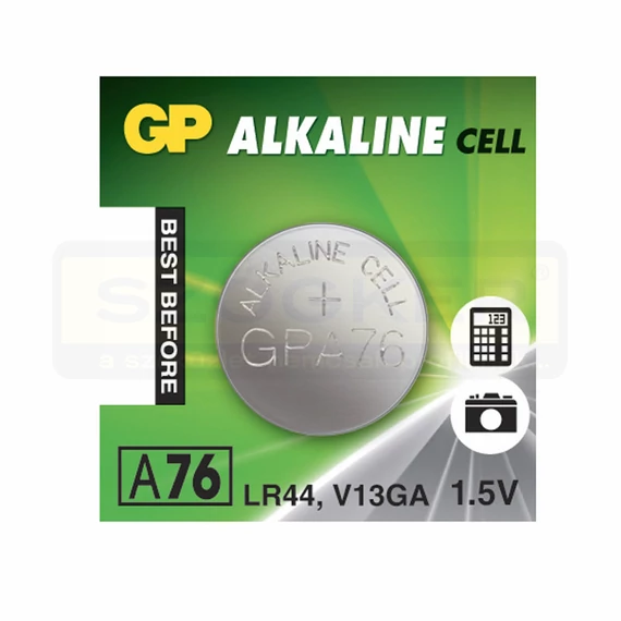 GOMBELEM ALKÁLI 1,5V LR44 GP A76,626