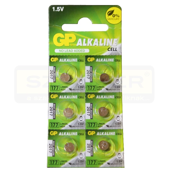 GOMBELEM ALKÁLI 1,5V E2800 GP 177 - GP 377, LR 626