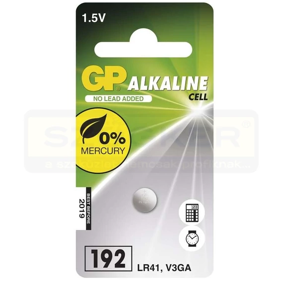 GOMBELEM ALKÁLI 1,5V LR41 GP 192F-2C5