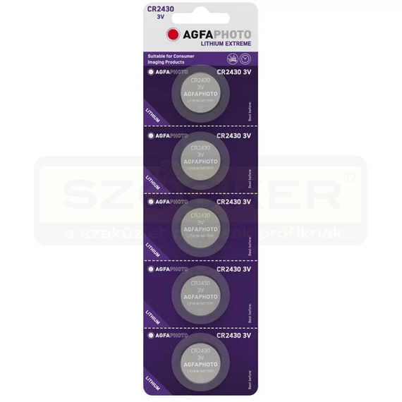 GOMBELEM LITHIUM 3V CR2430 5DB/CSOM AGFA APCR2430B5