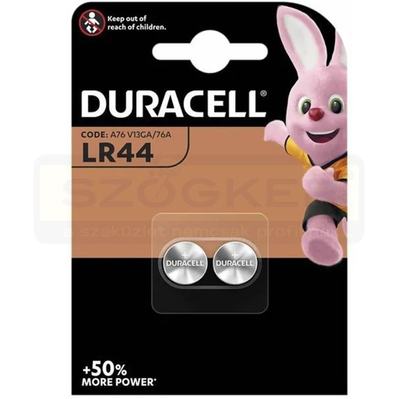DURACELL GOMBELEM ALKÁLI 1.5V LR44 2 DB