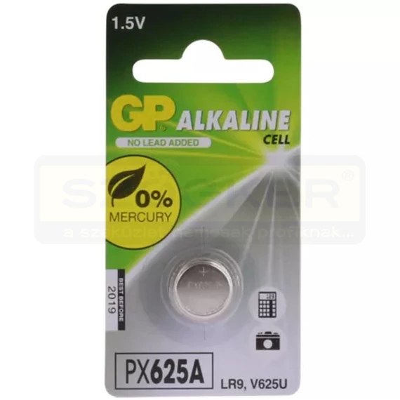GOMBELEM ALKÁLI 1.5V LR9 GP PX625