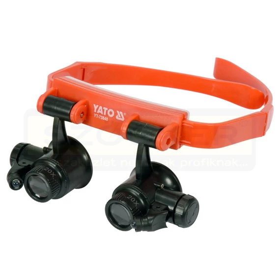 YATO 73840 FEJPÁNTOS NAGYÍTÓ 10X-25X LED VILÁGÍTÁSSAL