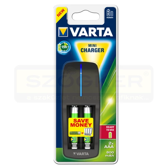 AKKUTÖLTŐ + 2*800mAh AAA AKKU MINI EASY ENERGY NiMH AKCIÓS VARTA 57646201421