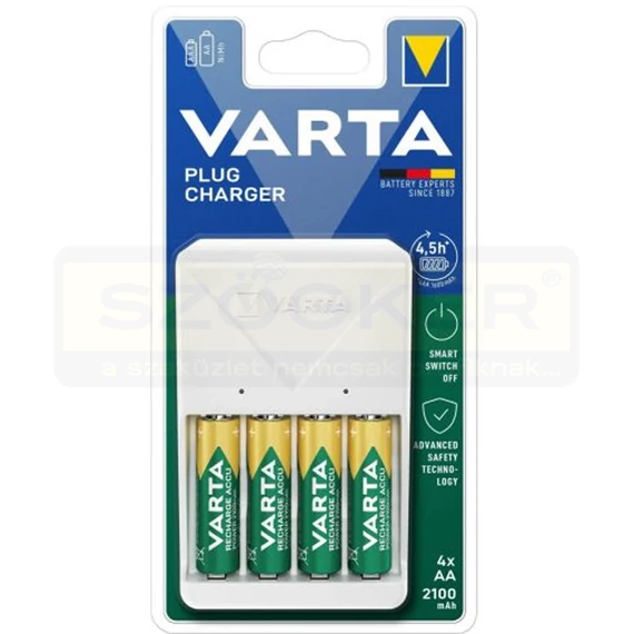 AKKUTÖLTŐ + 4*2100mAh AA AKKU VARTA 57657101451