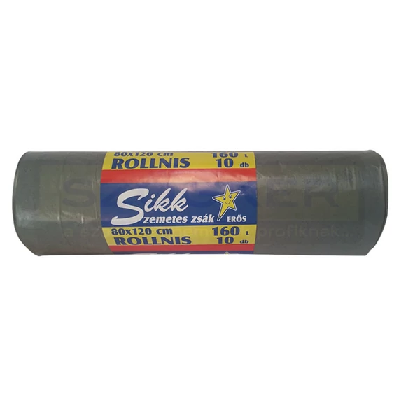 SZEMETES ZSÁK 160L 80*120 10DB/CSOMAG EXTRA FEKETE MAGYAR