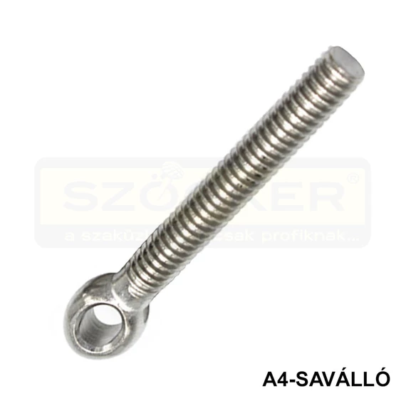 SZEMESCSAVAR M16*100 DIN 444 A4 SAVÁLLÓ ÖNTÖTT TM