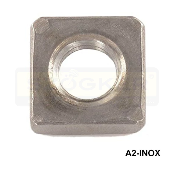 NÉGYSZÖG ALACSONY ANYA M5 DIN 562 A2 INOX