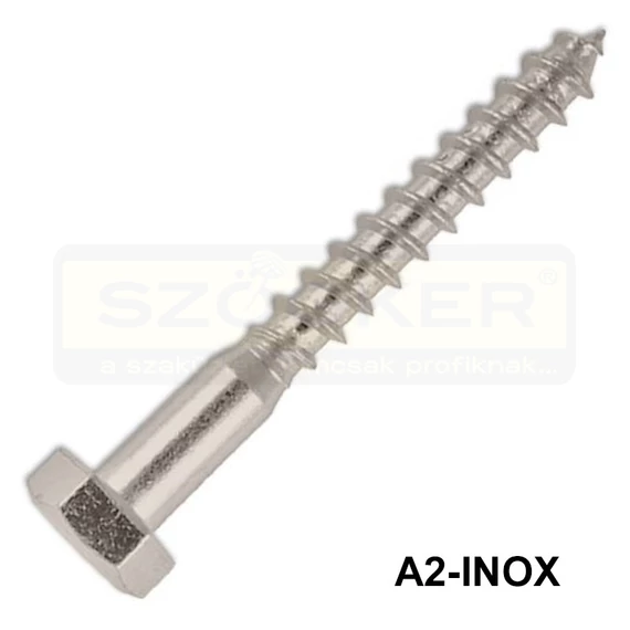 ÁLLVÁNYCSAVAR HLF D8*50 DIN 571 A2 INOX FACSAVAR