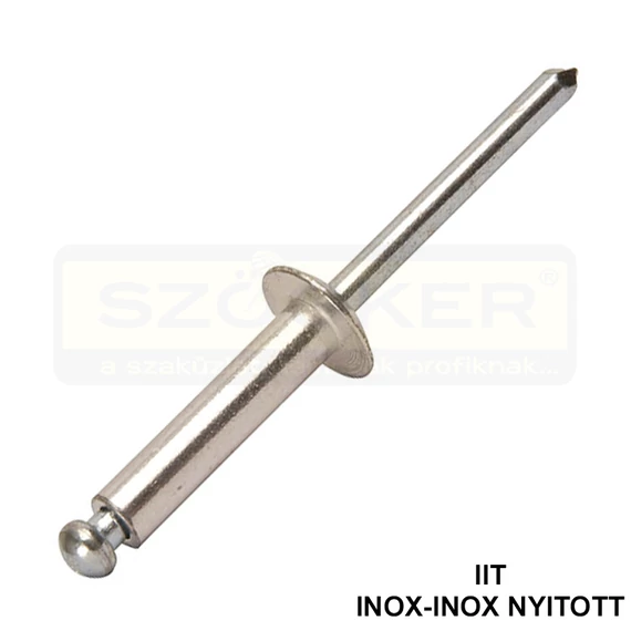 HÚZÓSZEGECS NYITOTT 3.2*08 DIN 7337A FGF A2A2 INOX-INOX DSU IIT