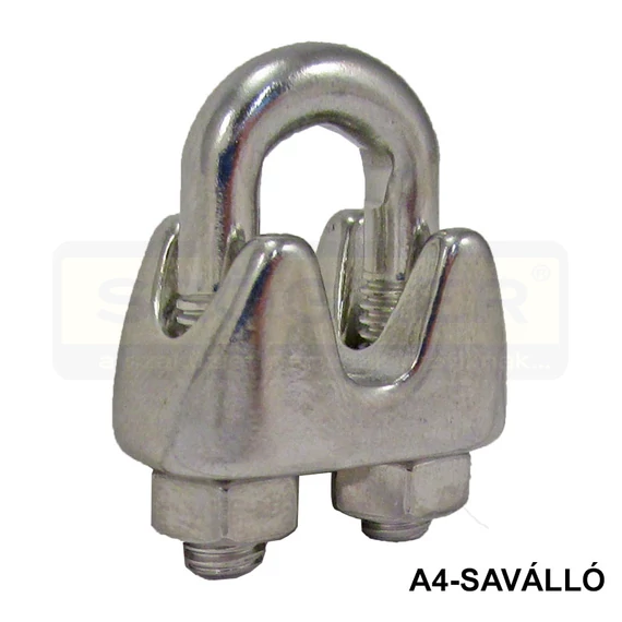KÖTÉLSZORÍTÓ BILINCS D6 1/4c DIN 741 A4 SAVÁLLÓ U ALAKÚ IMPORT