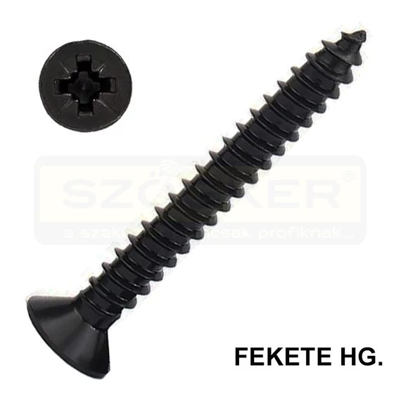 FAFORGÁCSLAPCSAVAR SF D4.5*40 DIN 7505 FEKETE HG. KH PZ TM IMPORT EGYEDI UTOLSÓ DARABOK