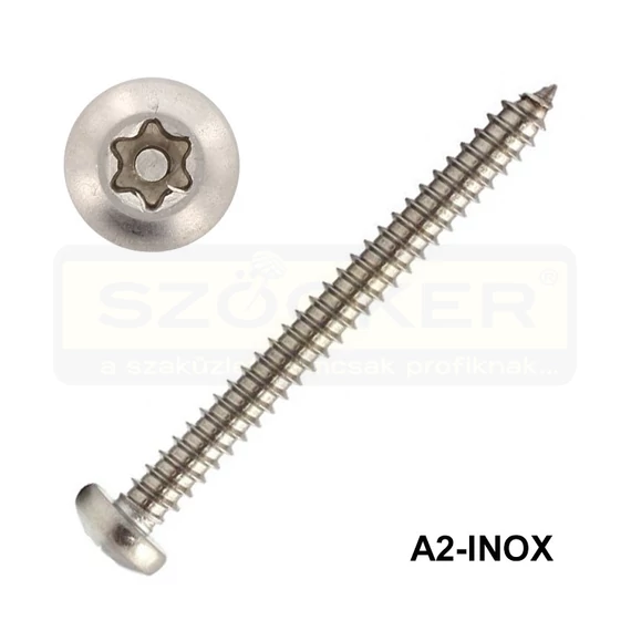 BIZT.LEMEZCSAVAR D4.2*16 DIN 7981 A2 DFTORX-CSAPOS INOX TX-15