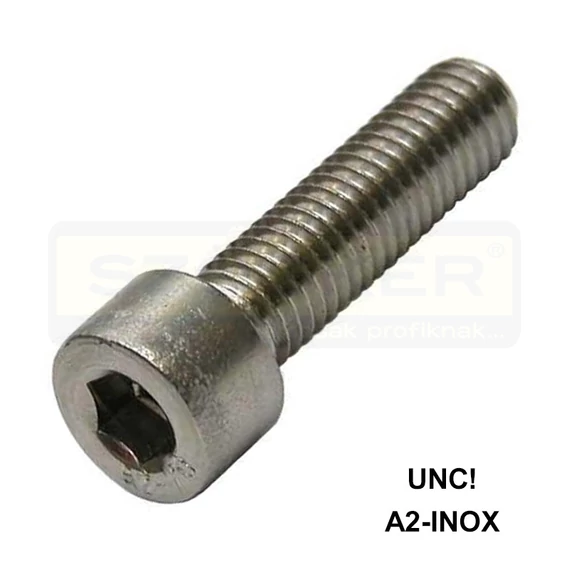 BK HENGERESFEJŰ 1/4c*19mm DIN 912 UNC A2 INOX