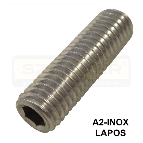 HERNYÓCSAVAR BK M4*5 DIN 913 A2 LAPOS INOX