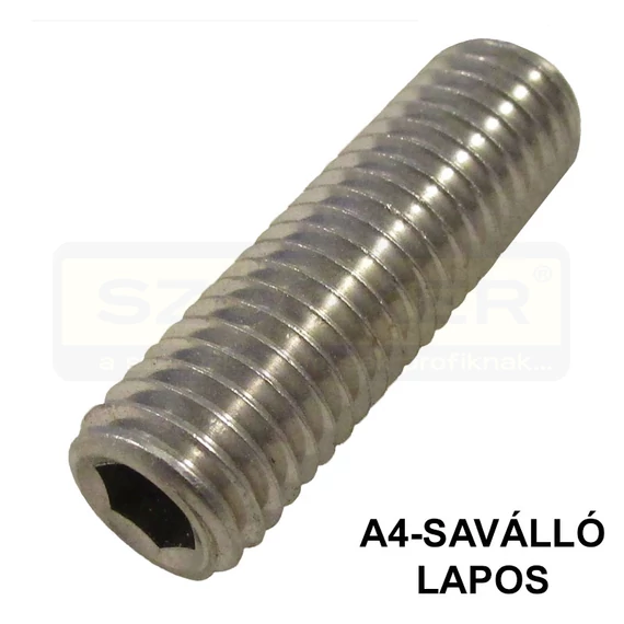 HERNYÓCSAVAR BK M06*16 DIN 913 A4 LAPOS SAVÁLLÓ