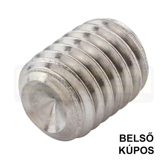 HERNYÓCSAVAR BK M3*12 DIN 916 A2 BELSŐKÚPOS INOX