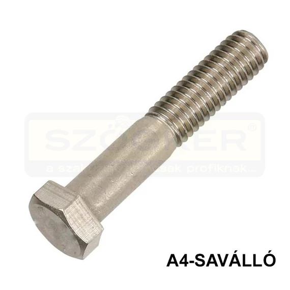 HLF CSAVAR M16*180 DIN 931 A4 SAVÁLLÓ RM