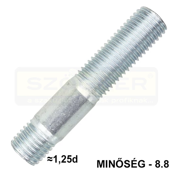 ÁSZOKCSAVAR M10*55 1.25d DIN 939-8.8 HG. UTOLSÓ DARABOK IMPORT