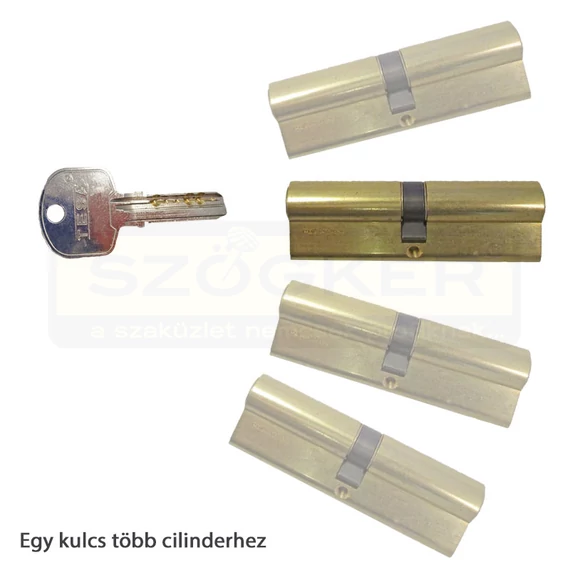 TESA T60L CIL.ZÁRBETÉT PONTFURATOS 30/30 SÁRGARÉZ 5KULCSOS EGYZÁRLATÚ