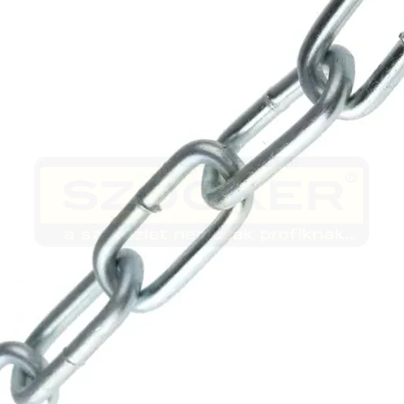 FOLYÓLÁNC D5.0 HOSSZÚSZEMŰ DIN 5685C HG.(21*45)TB:160KG IMPORT 25M/TEKERCS