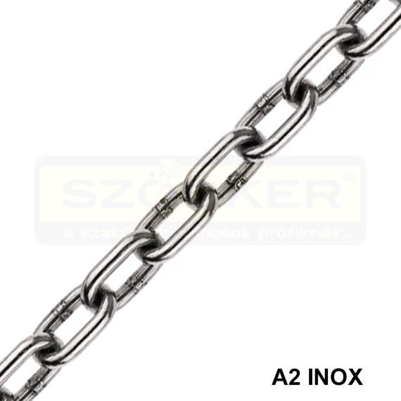 FOLYÓLÁNC D10.0 RÖVIDSZEMŰ DIN 766 INOX 28*36 IMPORT