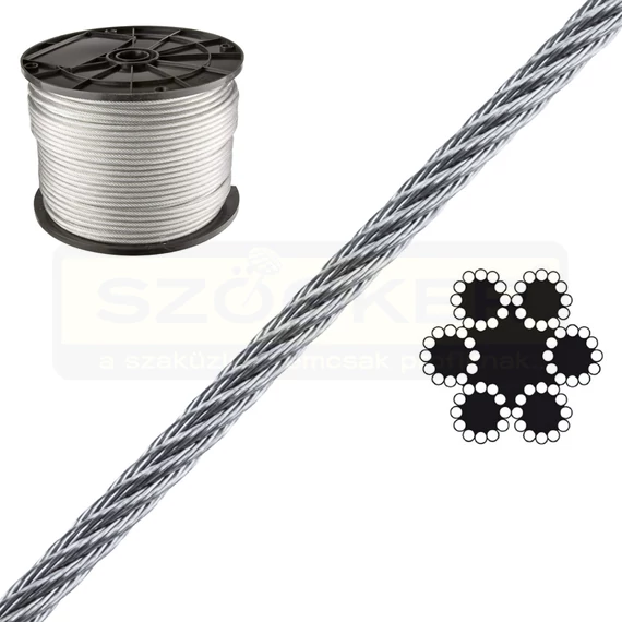 SODRONYKÖTÉL D10 T6*12 DIN 3056 HG. SZE:30.21KN MK 50FM/TEKERCS