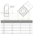 NÉGYLAPÚ STANDARD ANYA M12 DIN 557-5 HG. SW19 IMPORT