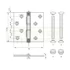 AJTÓZSANÉR 100*75mm*3mm INOX 2CSAPÁGYAS, ÁR/DB ANBO