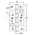 AMIG 565/3272 AJTÓZSANÉR SIMA 150*82*3mm REZEZETT LEEMELÉS GÁTLÓVAL