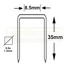 SZEGBELÖVŐHÖZ KAPOCS 35*8,5mm 3000DB/DOBOZ 1,3mm VASTAG BOSTITCH SL503535Z
