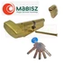 TESA T60 CIL.ZÁRBETÉT PONTFURATOS 35/55 GOMBOS 35 SÁRGARÉZ 5KULCSOS